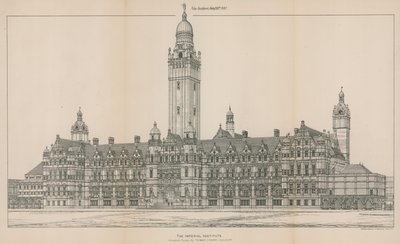 O Instituto Imperial: O design aceito por Thomas Edward Collcutt de English School