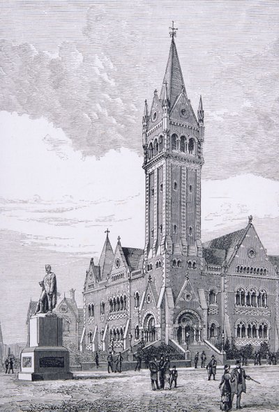A Igreja Independente, Collins Street, Melbourne, Austrália, da Australian Pictures, pub. por The Religious Tract Society, 1886 de English School
