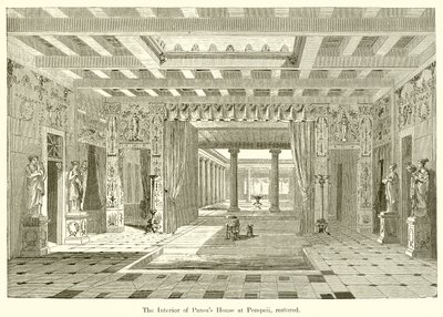 O interior da casa do Pansas em Pompéia, restaurado de English School