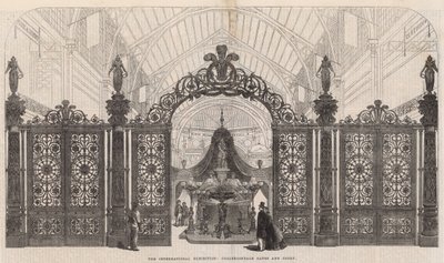 A exposição internacional; Coalbrookdale Gales e Tribunal de English School