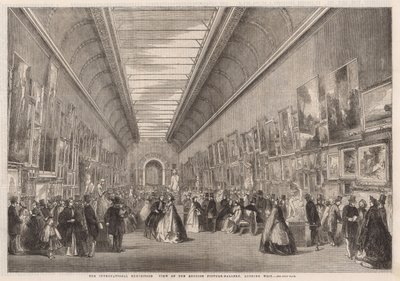 A exposição internacional; Vista da galeria de fotos em inglês de English School