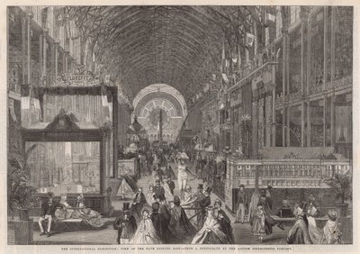 A exposição internacional; Vista da Nave olhando para o leste de English School