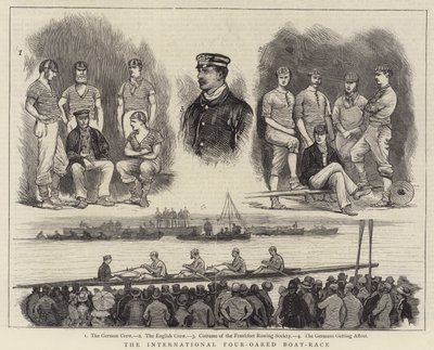 A Corrida Internacional de Barcos de Quatro Orelhas (gravura) de English School