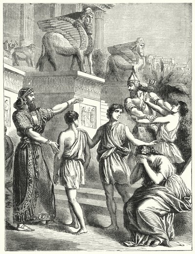 Os judeus na Babilónia (gravura) de English School