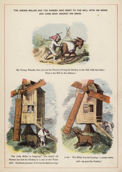 The Joking Miller and the Farmer (cor litho) de English School