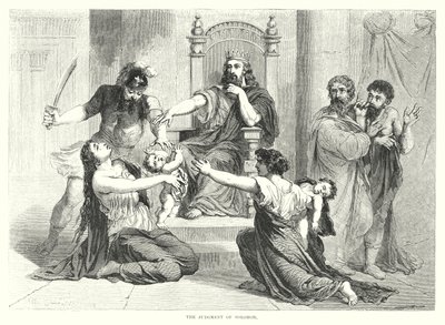 O julgamento de Salomão (gravura) de English School