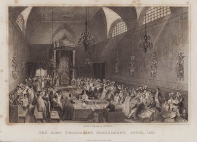 O Parlamento do Rei Proroguing, Abril de 1831 (gravura) de English School