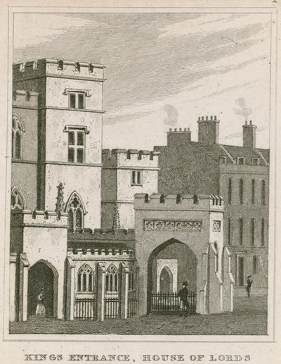 Os reis entrada para a Câmara dos Lordes, Westminster, Londres de English School