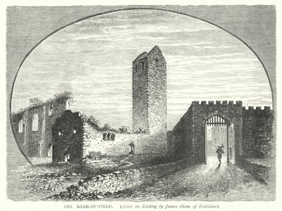 O Kirk-of-Field (gravura) de English School