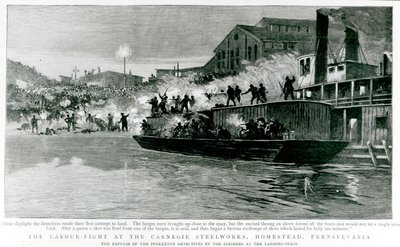 The Labour-Fight at the Carnegie Steelworks, Homestead, Pennsylvania, de 