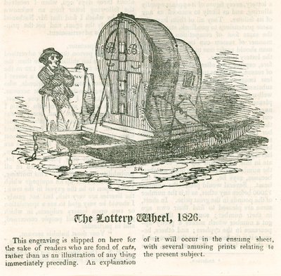 A última loteria A roda da loteria, 1826 de English School