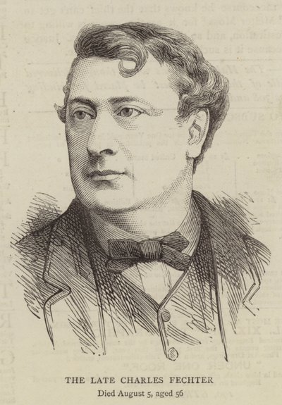 O falecido Charles Fechter (gravura) de English School