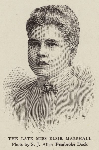 The Late Miss Elsie Marshall (gravura) de English School