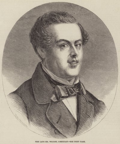 The Late Mr Wright, Comediante (gravura) de English School