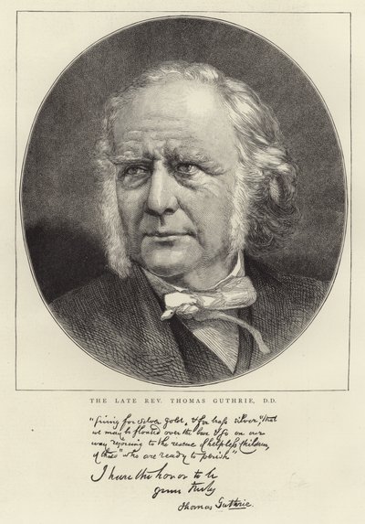 O falecido Rev Thomas Guthrie de English School