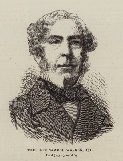 The Late Samuel Warren, QC (gravura) de English School