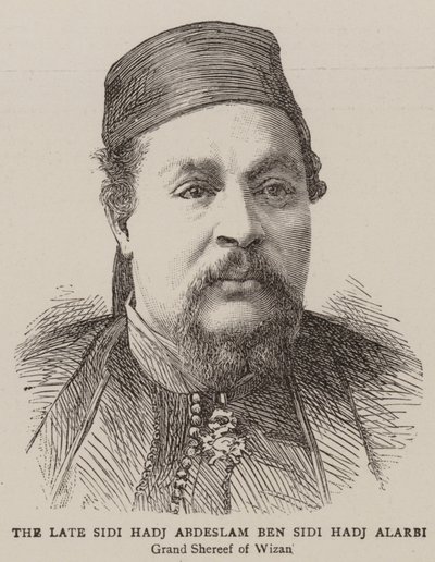 O falecido Sidi Hadj Abdeslam Ben Sidi Hadj Alarbi (gravura) de English School