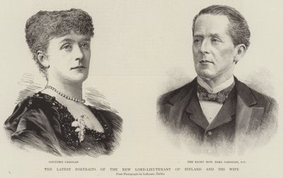 Os Últimos Retratos do Novo Senhor Tenente da Irlanda e sua Esposa (gravura) de English School