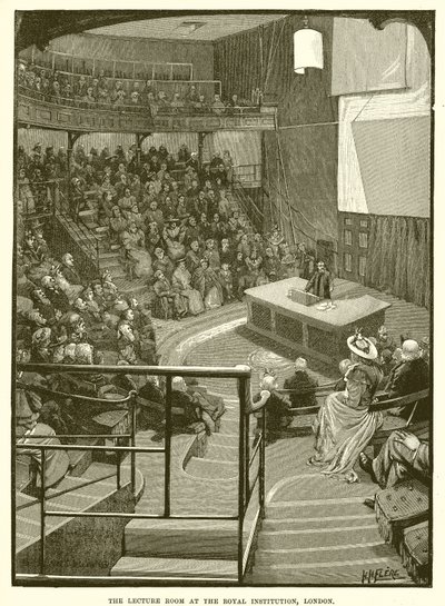 Sala de palestras na Royal Institution, Londres de English School