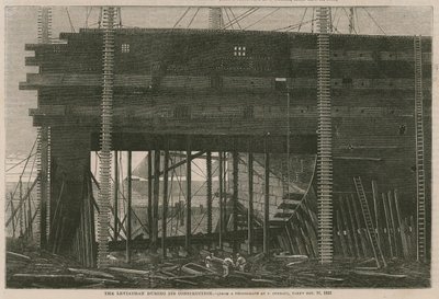O Leviatã durante sua construção de English School