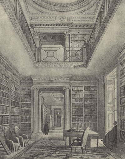 A Biblioteca, 1844 (gravura) de English School
