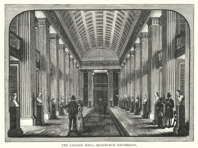 The Library Hall, Edinburgh University (gravura) de English School