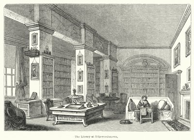 A Biblioteca em Edgeworthstown (gravura) de English School