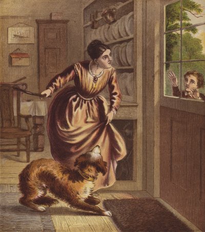 O cãozinho Trusty (litografia a cores) de English School