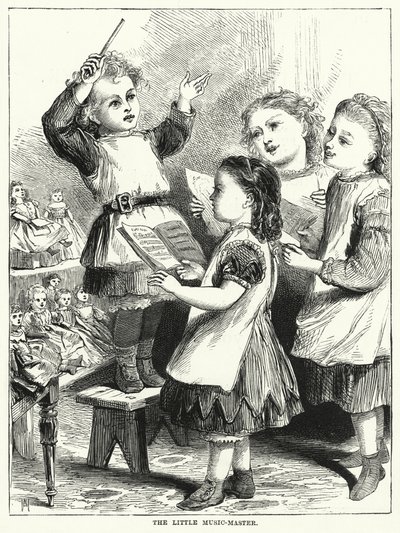 O pequeno mestre da música (gravura) de English School
