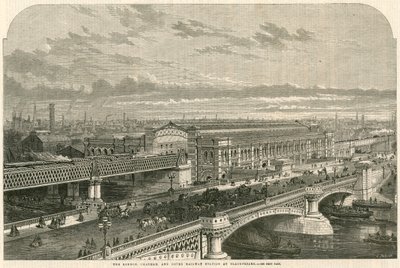 A, londres, chatham, e, estação de comboios, em, Blackfriars, londres de English School