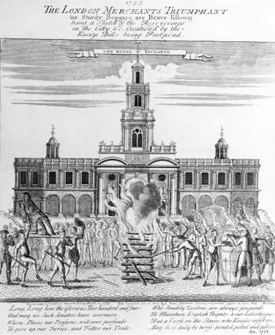 O Mercador de Londres Triunfante, 1733 de English School