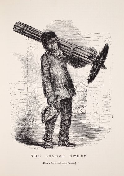 A Varredura de Londres, do daguerreótipo de Richard Beard, ilustração de London Labor e London Poor de Henry Mayhew, pub. 1862 de English School