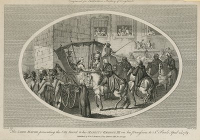 O prefeito apresentando a espada da cidade a Sua Majestade George III de English School