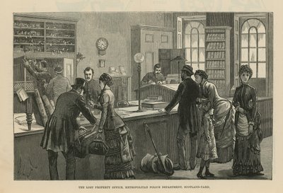 O escritório da propriedade perdida na Scotland Yard de English School