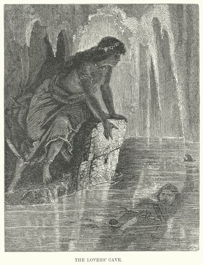 A Gruta dos Namorados (gravura) de English School