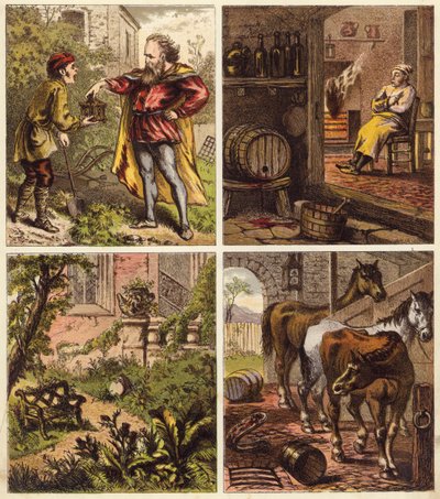 O Caixão Mágico (litografia a cores) de English School
