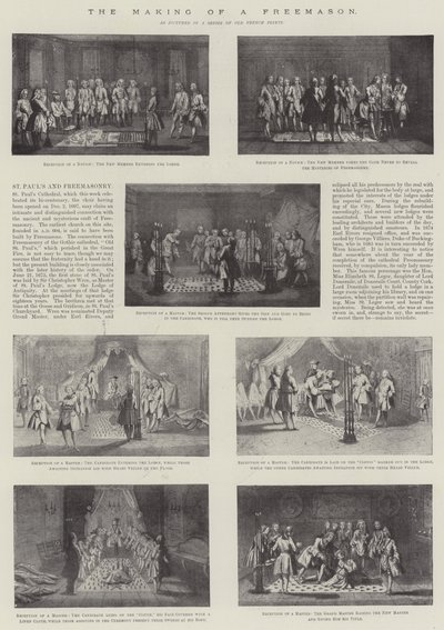 A Criação de um Maçoneiro (litho) de English School