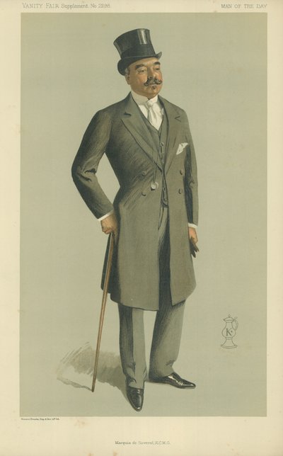 O Marquês de Soveral, desenho animado da revista Vanity Fair, 13 de novembro de 1912 de English School