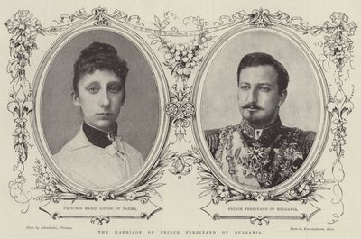 O Casamento do Príncipe Fernando da Bulgária (gravura) de English School
