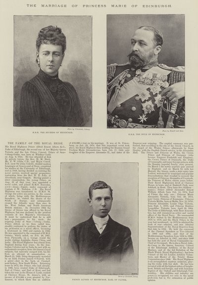 O Casamento da Princesa Maria de Edimburgo (gravura) de English School