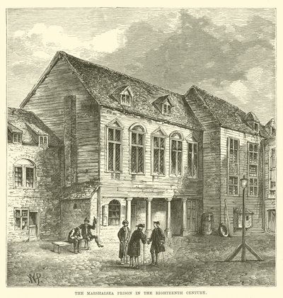 A prisão de Marshalsea no século XVIII (gravura) de English School