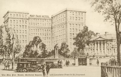 The May Fair Hotel, Berkeley Square (litho) de English School
