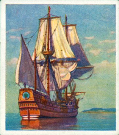 O "Mayflower" (litografia a cores) de English School
