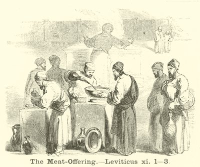 O Oferecimento de Carne, Levítico, xi, 1, 3 de English School