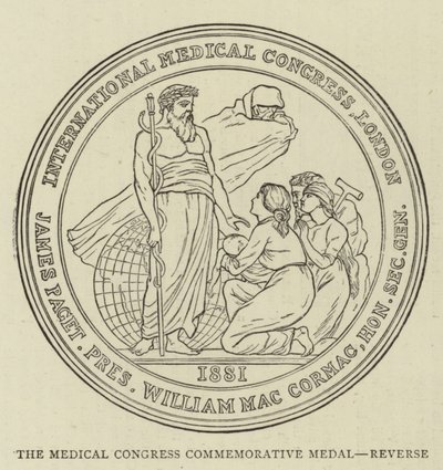 A Medalha Comemorativa do Congresso Médico, Reverso (gravura) de English School