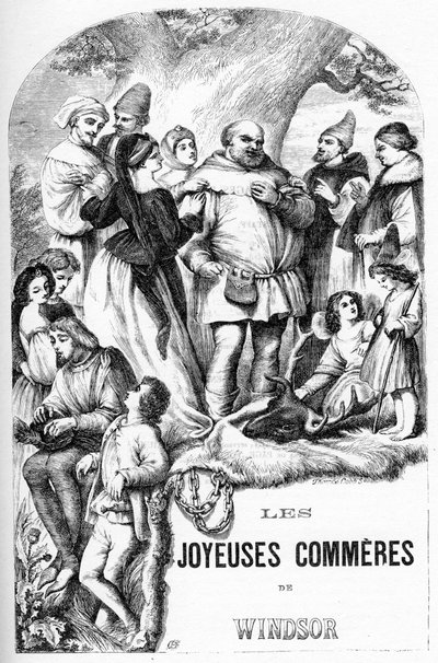 The Merry Wives of Windsor - Les Joyeuses Commeres de Windsor - Ilustração em "Completes de William Shakespeare" 1866 - As ilustrações e a forma geral desta edição são emprestadas do Shakespeare ilustrado de Cassell, publicado em Londres de English School