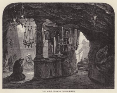 The Milk Grotto, Bethlehem (gravura) de English School