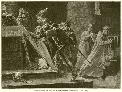 O assassinato de Backet em Canterbury Canthdeal de English School