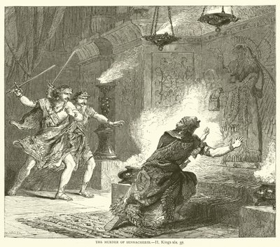 O Assassinato de Senaqueribe, II, Reis, xix, 37 de English School