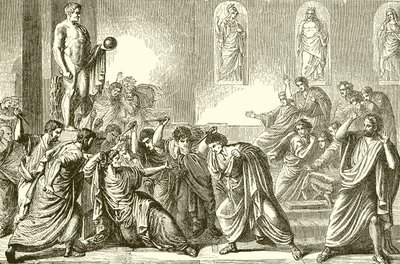 O Assassinato de Júlio César (gravura) de English School